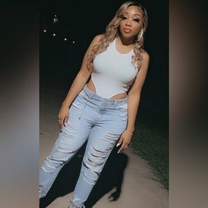 Rainbow Thread KanCan Boyfriend Jeans